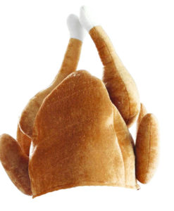 Plush Turkey Hat Tacky Ugly Thanksgiving Accessory