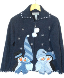 Snowmen and Penguins Tacky Ugly Christmas Sweater