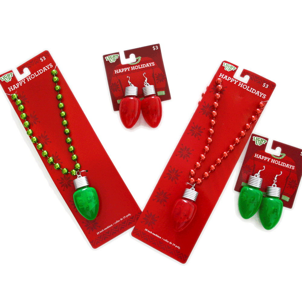 Joyin Toy 3 Pack LED Christmas Bulb Necklace Light Up Party Favors 12 LED  Bulbs (3 Pack) - 3 Pack LED Christmas Bulb Necklace Light Up Party Favors  12 LED Bulbs (3