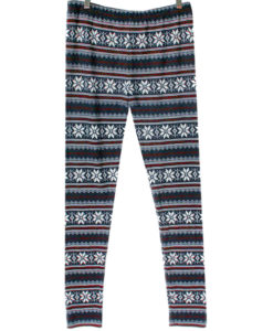 Nordic Snowflake Ugly Christmas Sweater Style Leggings