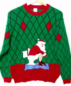 Pooping Santa VERY Tacky Ugly Christmas Sweater