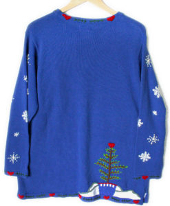 Quacker Factory Smug Snowmen Tacky Ugly Christmas Sweater