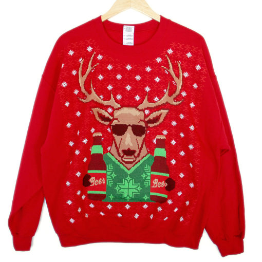 Reinbeer Tacky Ugly Christmas Sweater Style Sweatshirt