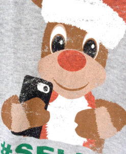 Selfie Rudolph Lightweight Tacky Ugly Christmas Sweater