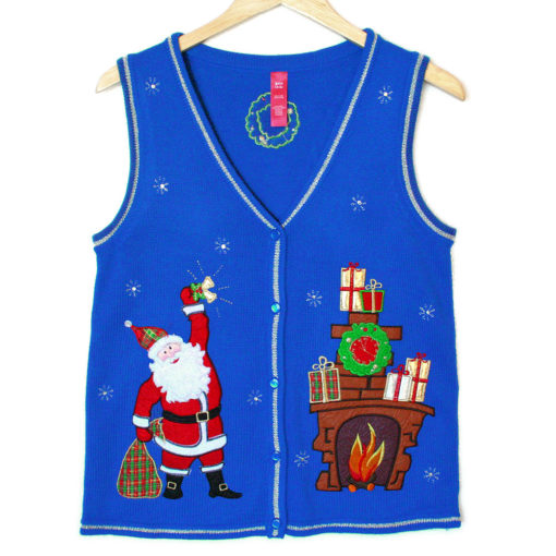 Shhh Santa You'll Wake The Kids Tacky Ugly Christmas Sweater Vest