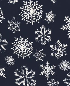 Stamped Snowflakes Tacky Ugly Christmas Turtleneck - Navy Blue