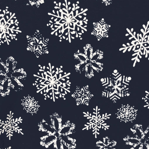 Stamped Snowflakes Tacky Ugly Christmas Turtleneck - Navy Blue