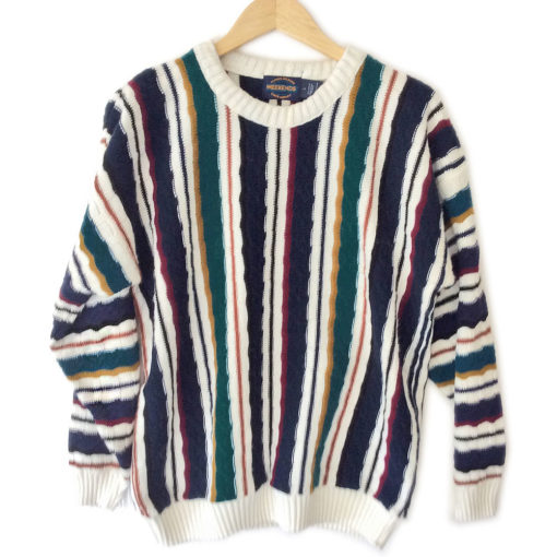 Men's Textured Stripe Tacky Ugly Cosby Sweater - The Ugly Sweater Shop