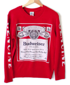 Urban Outfitters Budweiser Beer Tacky Ugly Sweater