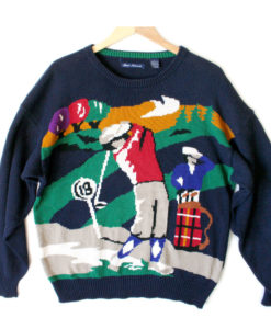 Hathaway 18th Hole Mens Tacky Ugly Golf Sweater