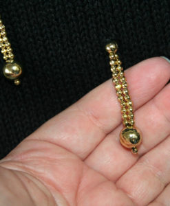 Vintage 90s Dangling Beads Longer Length Ugly Gem Sweater