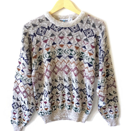 Aztec Triangles Vintage 90s Ugly Huxtable / Cosby Sweater