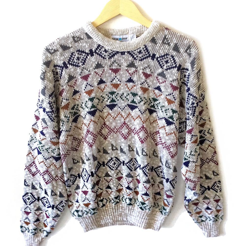 Aztec Triangles Vintage 90s Ugly Huxtable / Cosby Sweater - The Ugly ...