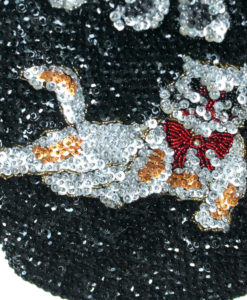 Blingy Kitty Cat Sequin Tacky Ugly Vest