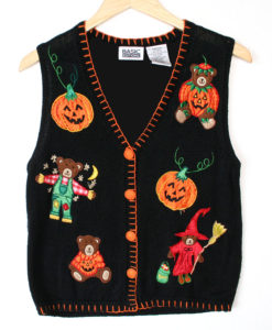 Teddy Bears in Costumes Halloween Tacky Ugly Sweater Vest