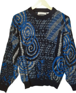 Vintage 80s Swirly Tacky Ugly Huxtable / Cosby Sweater