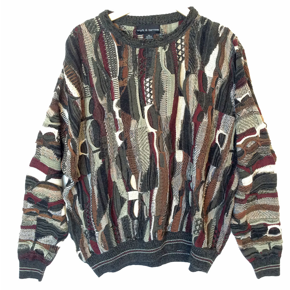 Vertical Camouflage Textured Tacky Ugly Huxtable / Cosby Sweater - The ...