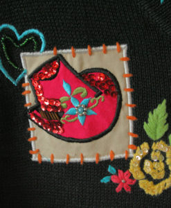 Bead Embellished Western Country Cowgirl Ugly Sweater