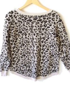 Billabong Leopard Print Hi-Lo Tacky Ugly Sweater