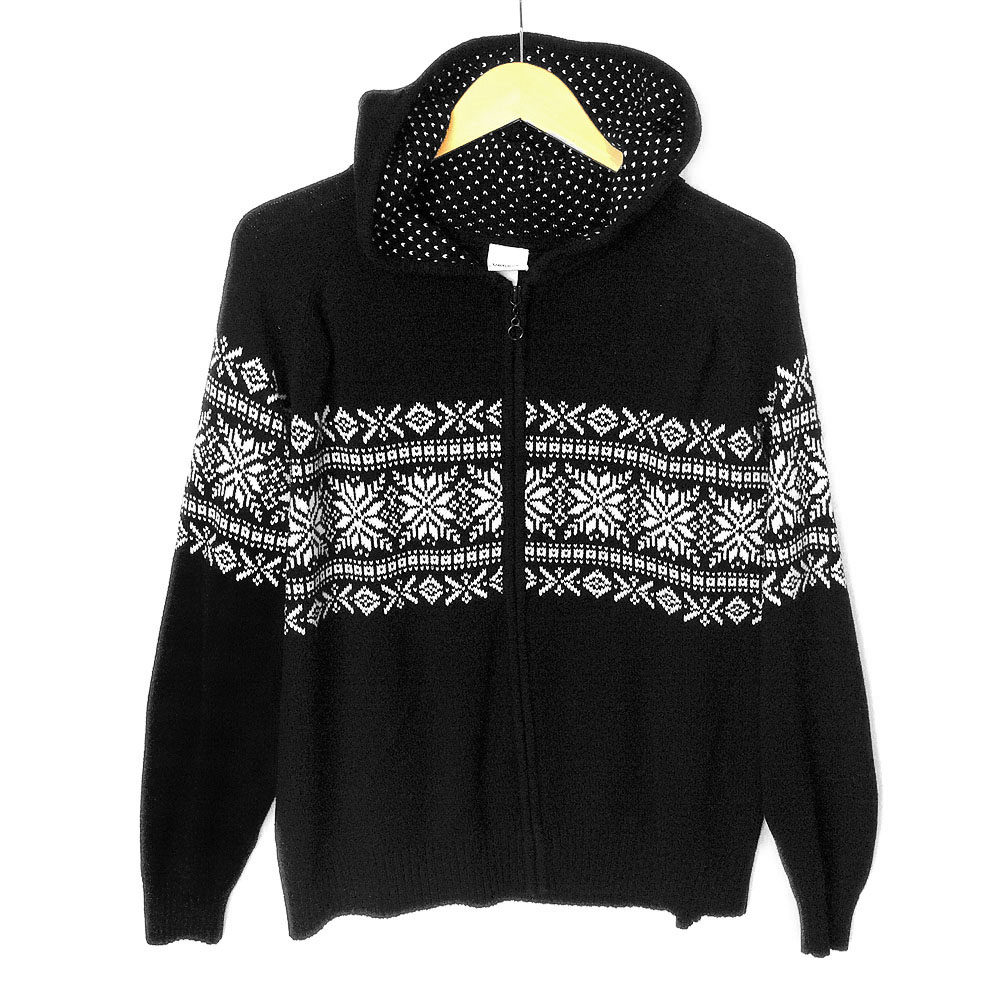 Black Snowflake Hoodie Ugly Sweater - The Ugly Sweater Shop