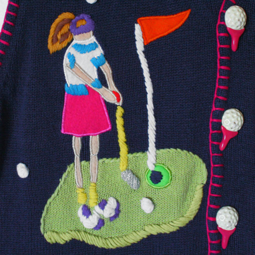 Golf Theme Tacky Ugly Sweater Vest