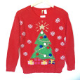 H&M Christmas Tree Red Tacky Ugly Sweater - The Ugly Sweater Shop