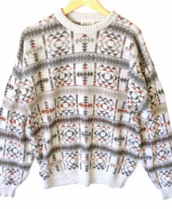 Tan Aztec Tribal Ugly Huxtable / Cosby Sweater