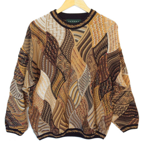 Tundra Trippy Patchwork Ugly Golf or Huxtable / Cosby Sweater