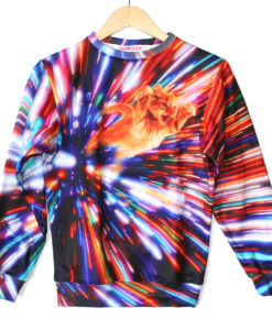 Wormhole Vortex Kitty Galaxy Cat Tacky Ugly Sweatshirt