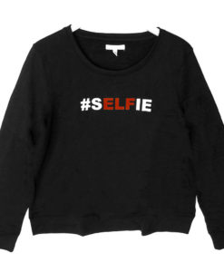 Aeropostale #Selfie Elf Tacky Ugly Christmas Sweatshirt - Black