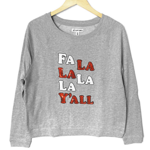 Bethany Mota Fa La La La La Y'all Sequin Ugly Christmas Sweatshirt