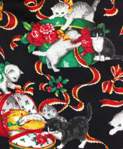 Cats in Hat Boxes Fabric Ugly Christmas Vest