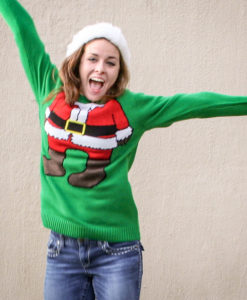 H&M Reindeer Ugly Christmas Hoodie Sweatshirt - The Ugly Sweater Shop