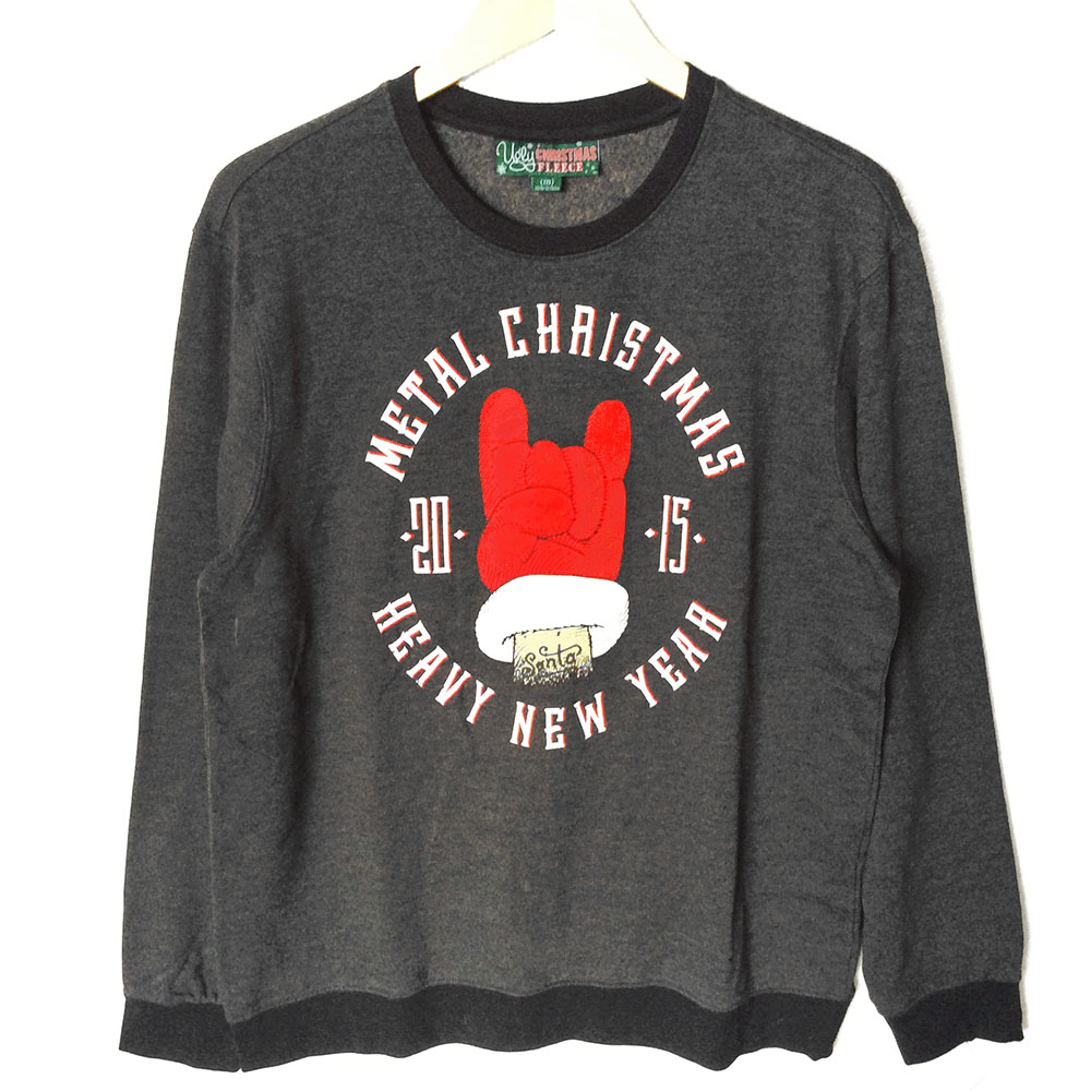 heavy metal christmas sweater