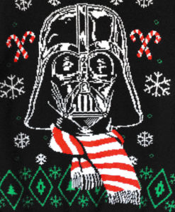 Star Wars Darth Vader Striped Scarf Ugly Christmas Sweater