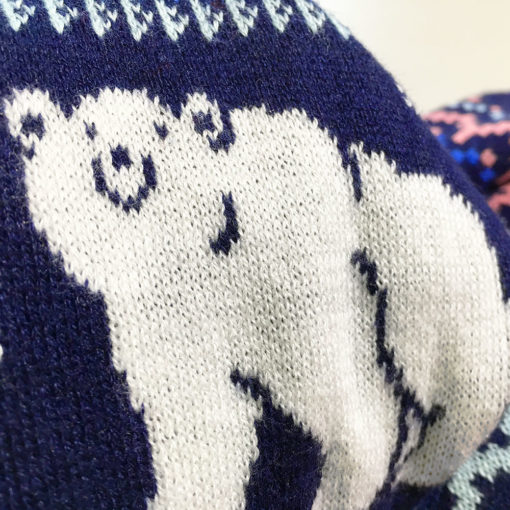 Super Soft Knit Happy Polar Bear Ugly Christmas Sweater Leggings