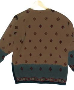 Vintage 90s Indian / Native American Southwestern Wool Tunic Ugly Sweater