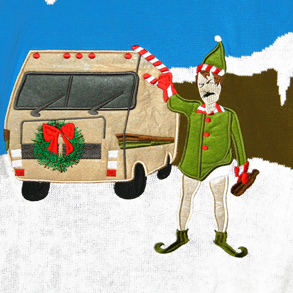 Walter White as an Elf Breaking Bad RV Tacky Ugly Christmas Sweater