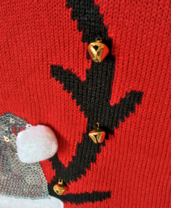 Louis Vuitton Red Sport Ugly Christmas Sweater