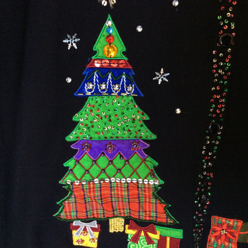 Christmas Tree + Dirty Santa Tacky Ugly Holiday Sweater