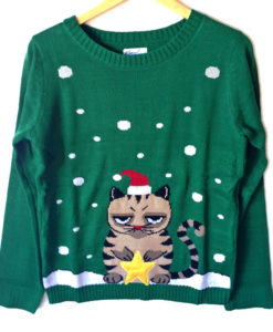 Grumpy Cat Tacky Ugly Christmas Sweater