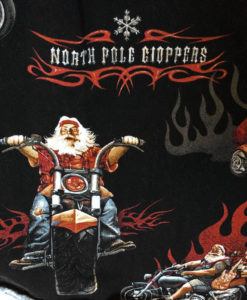 North Pole Choppers Biker Santa Ugly Christmas Shirt