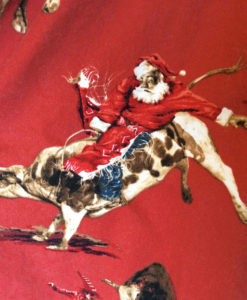 Rodeo Bull-Riding Cowboy Santa Ugly Christmas Shirt