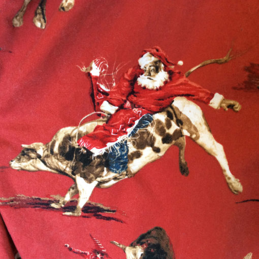 Rodeo Bull-Riding Cowboy Santa Ugly Christmas Shirt