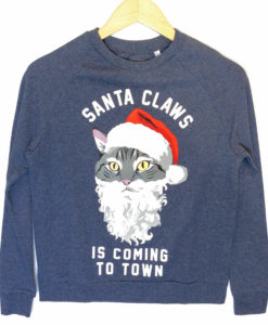 Santa Claws Kitty Cat Ugly Christmas Sweatshirt