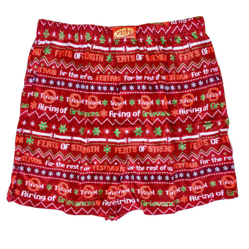Seinfeld Festivus Ugly Christmas Sweater Style Boxer Shorts