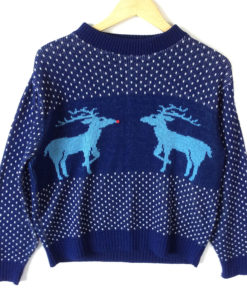 Vintage 70s Rudolph the Red Nosed Reindeer Ugly Christmas Sweater