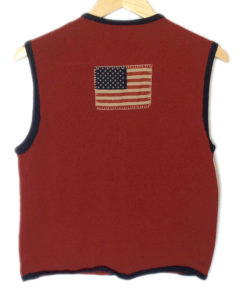 USA Flag Patriotic Election Day or 4th of July Ugly Sweater Vest
