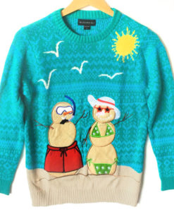 Beach Holiday Tacky Ugly Christmas Sweater