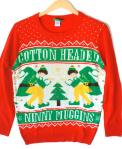Cotton Headed Ninny Muggins Tacky Ugly Christmas Sweater From Elf Movie